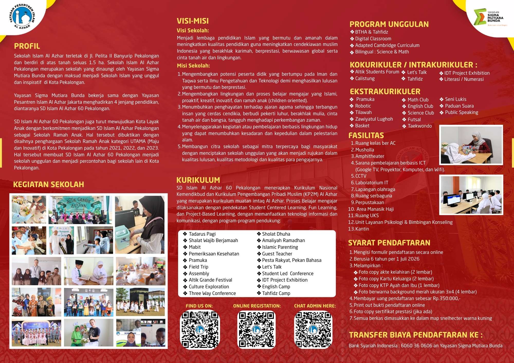 Brosur PMB SD Islam Al Azhar 60 Pekalongan BELAKANG